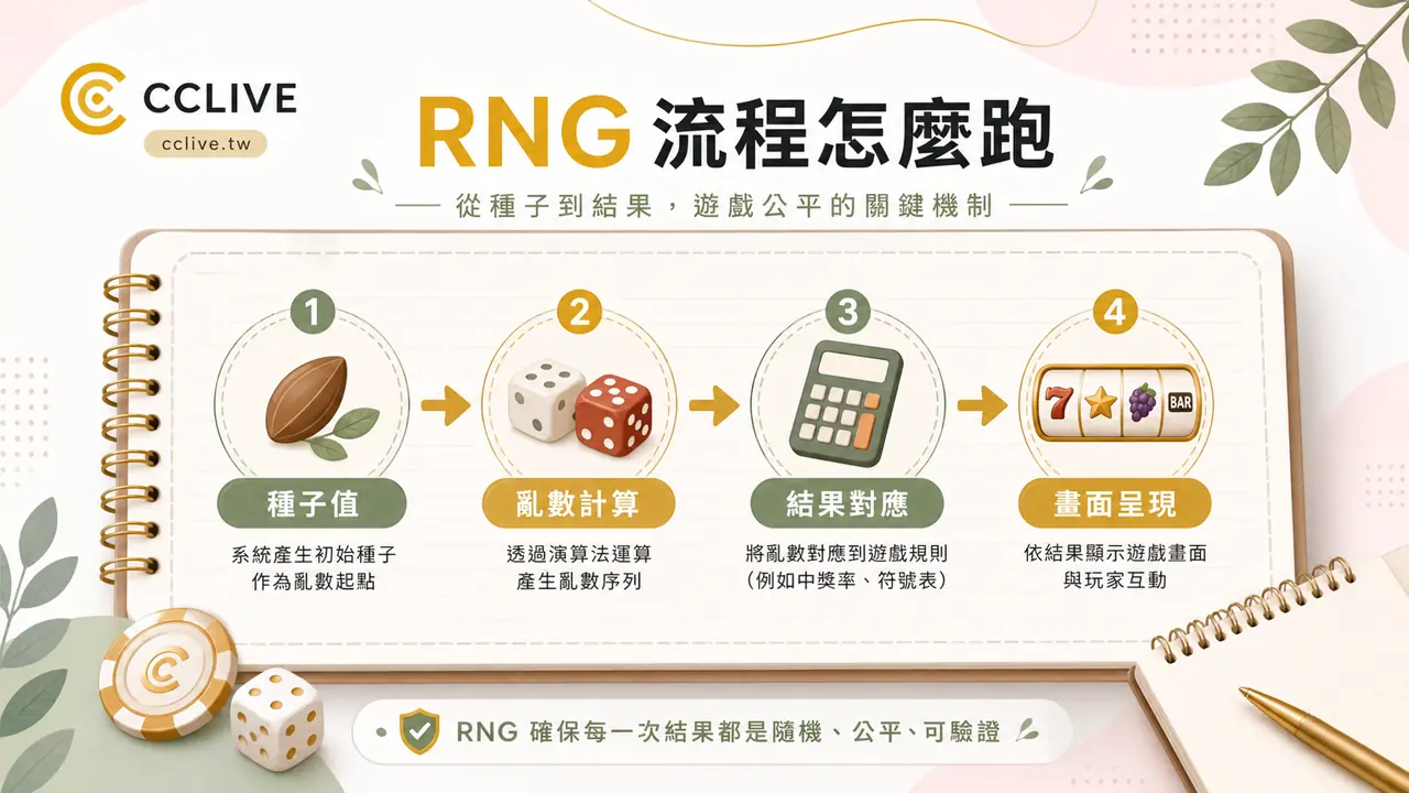 CCLIVE RNG 流程怎麼跑，從種子值、亂數計算到結果對應與畫面呈現