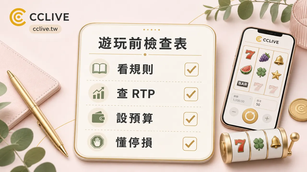 老虎機遊玩前看規則、查 RTP、設預算與懂停損檢查表