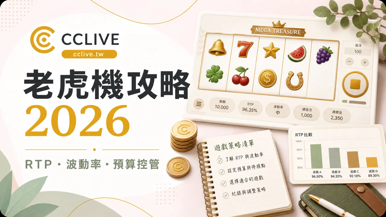 老虎機攻略 2026｜RTP、波動率、免費旋轉與預算控管完整指南