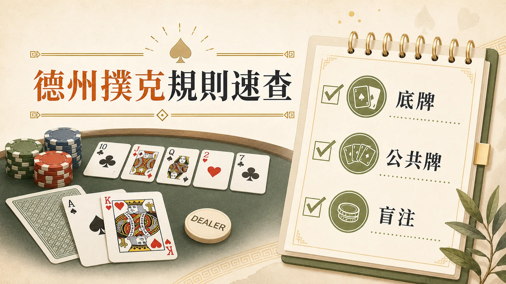 德州撲克怎麼玩？盲注、公共牌與新手決策｜彩城娛樂 CCLIVE
