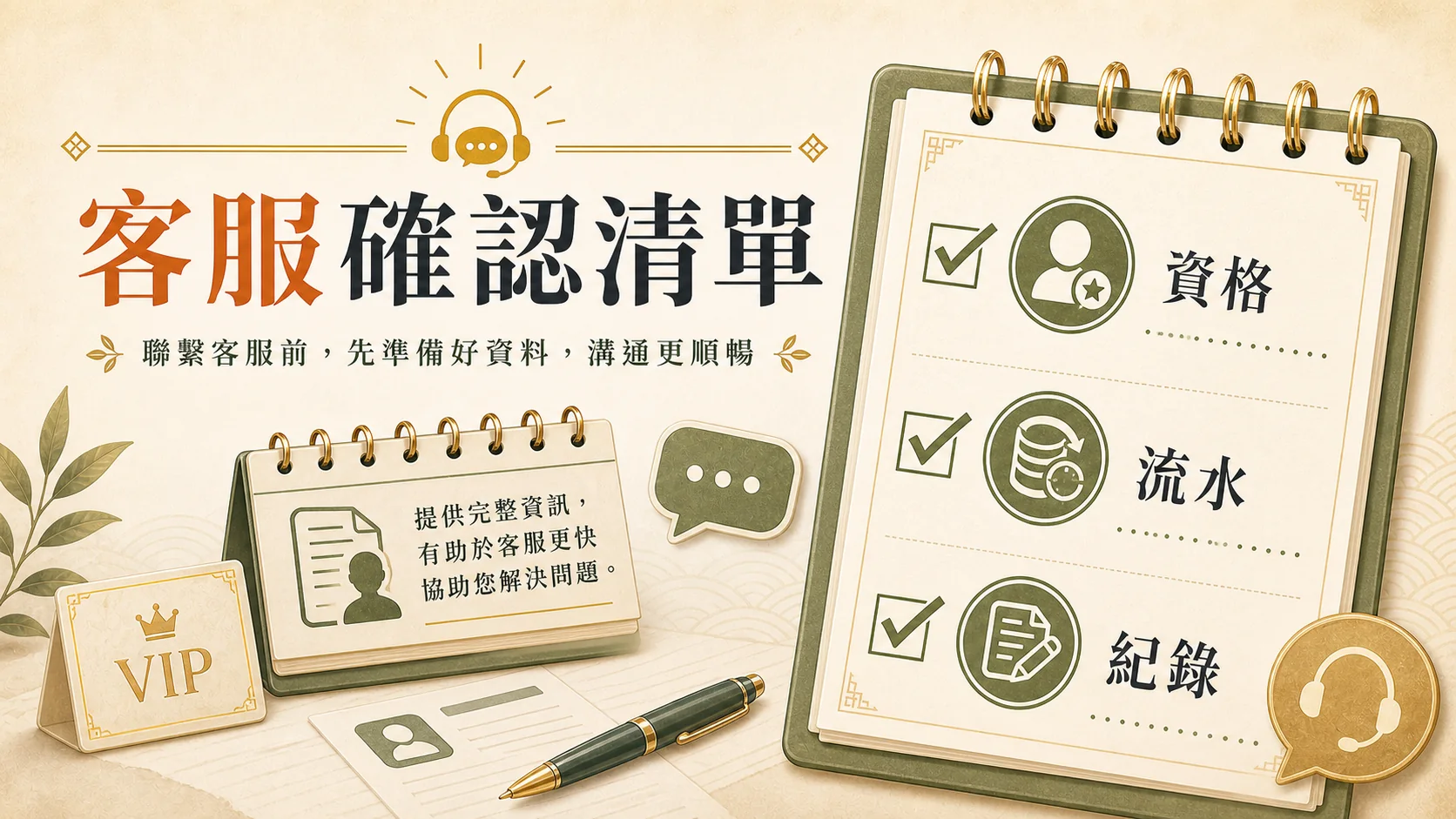 CCLIVE VIP 優惠 客服確認清單 CCLIVE 玩家檢查圖
