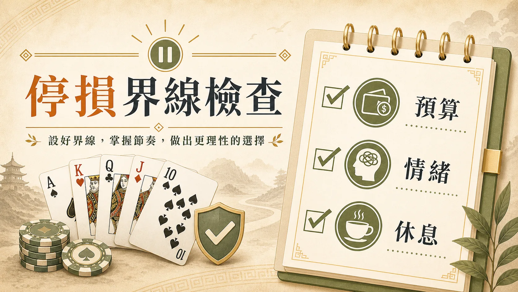 德州撲克策略 停損界線檢查 CCLIVE 玩家檢查圖