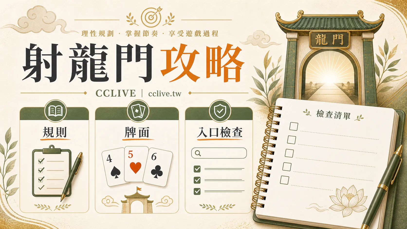 射龍門完整攻略：規則、牌面判讀與彩城娛樂 CCLIVE 入口檢查