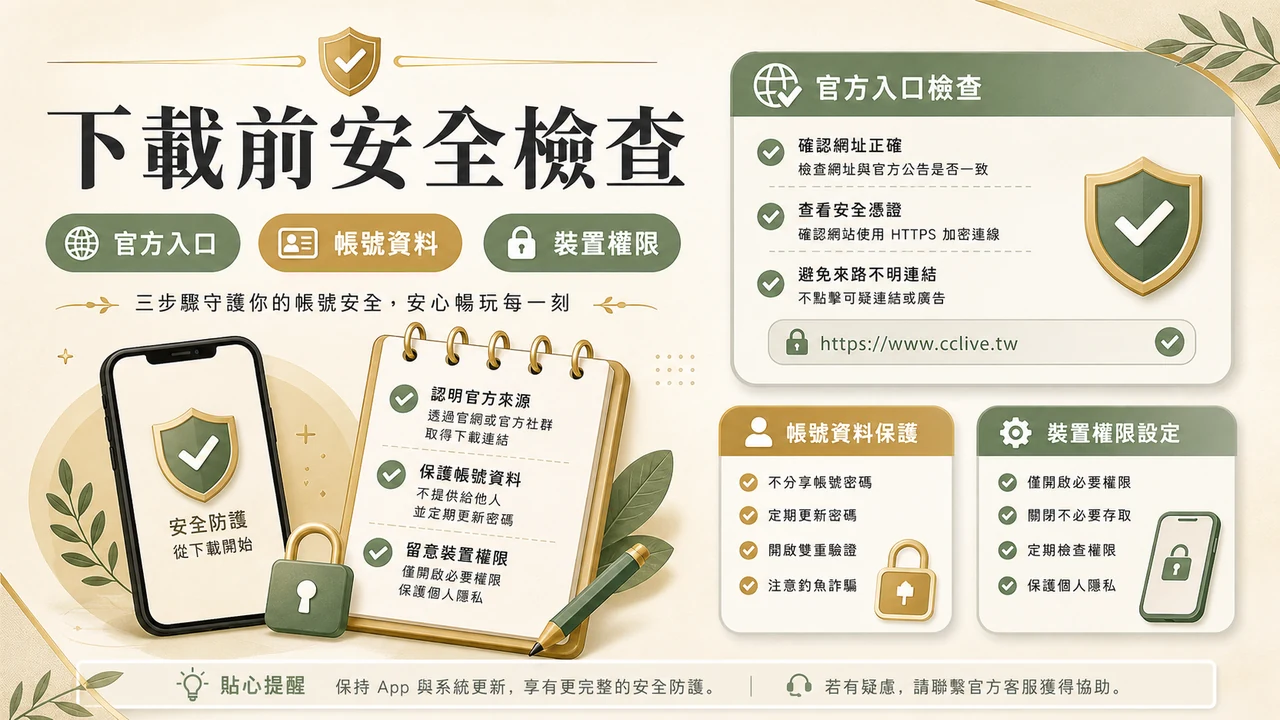 CCLIVE 下載與註冊前安全檢查：官方入口、條款與客服紀錄