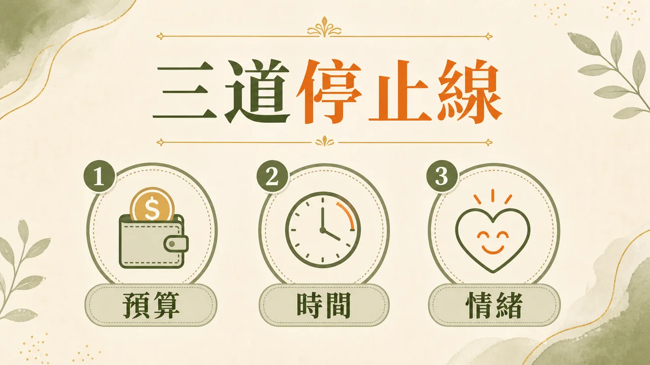 電子遊戲停止線包含預算、時間與情緒