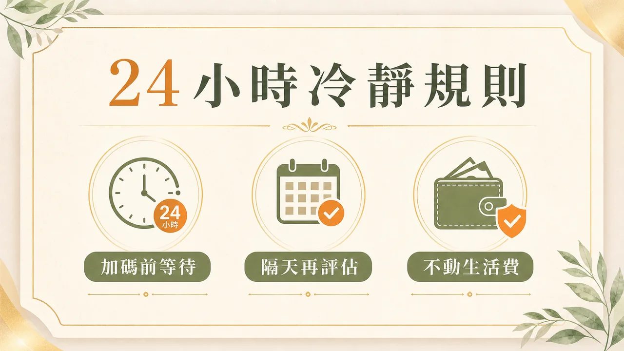 提高預算前等待二十四小時，隔天再評估且不動生活費
