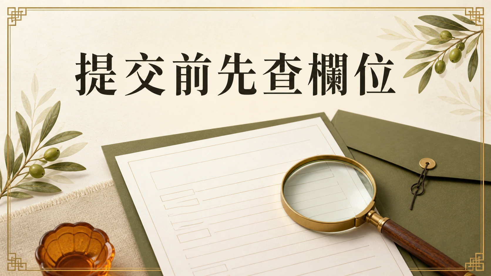 註冊資料核對：提交前先確認欄位與紀錄