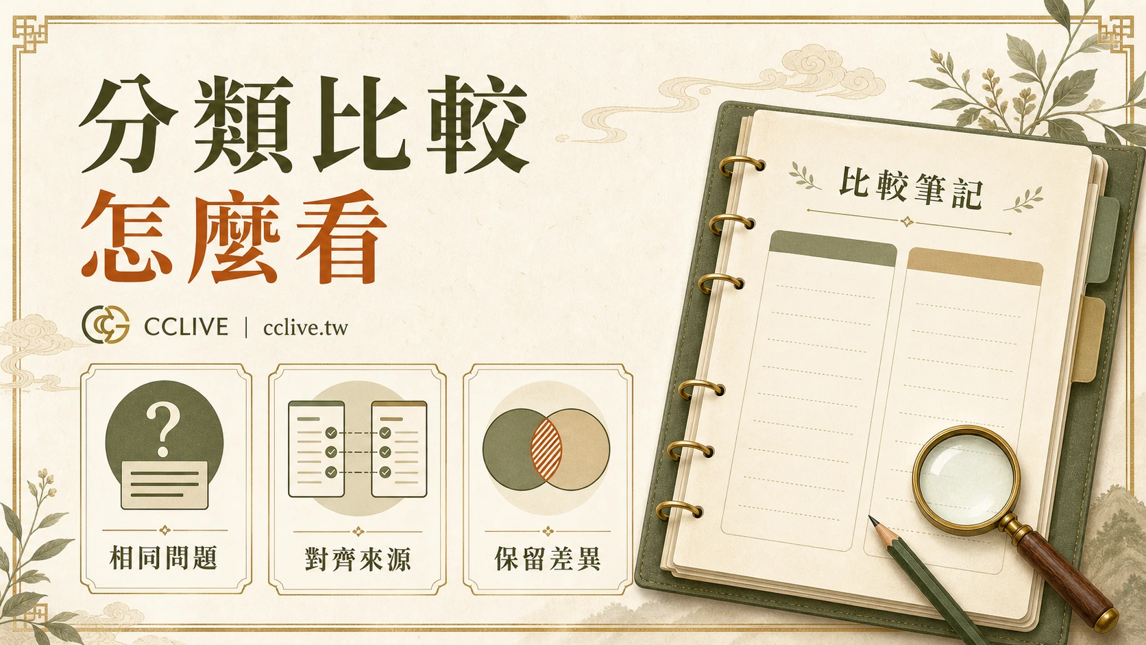 分類比較資訊需求怎麼看？先比資料，不替你選類型