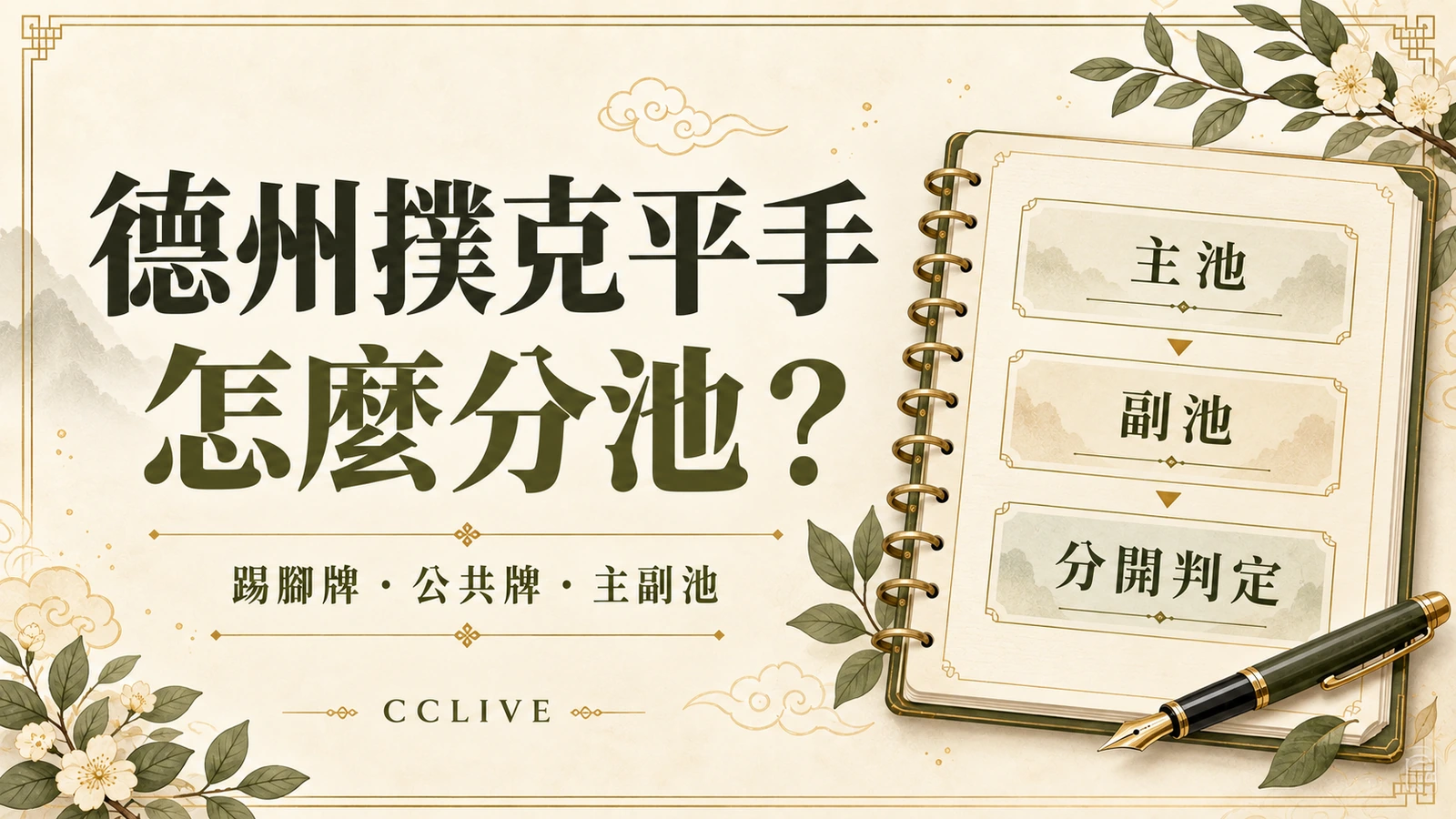 德州撲克平手怎麼分池？看懂踢腳牌、公共牌與全下主副池
